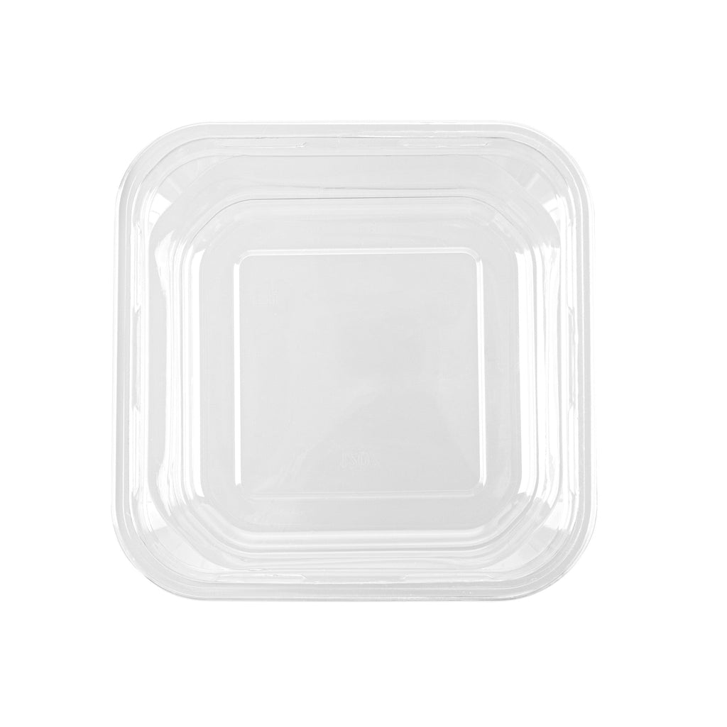 Thermo Tek 12 oz Square Clear Plastic Deli / Snack Container - 4 1/2" x 4 1/2" x 2" - 100 count box