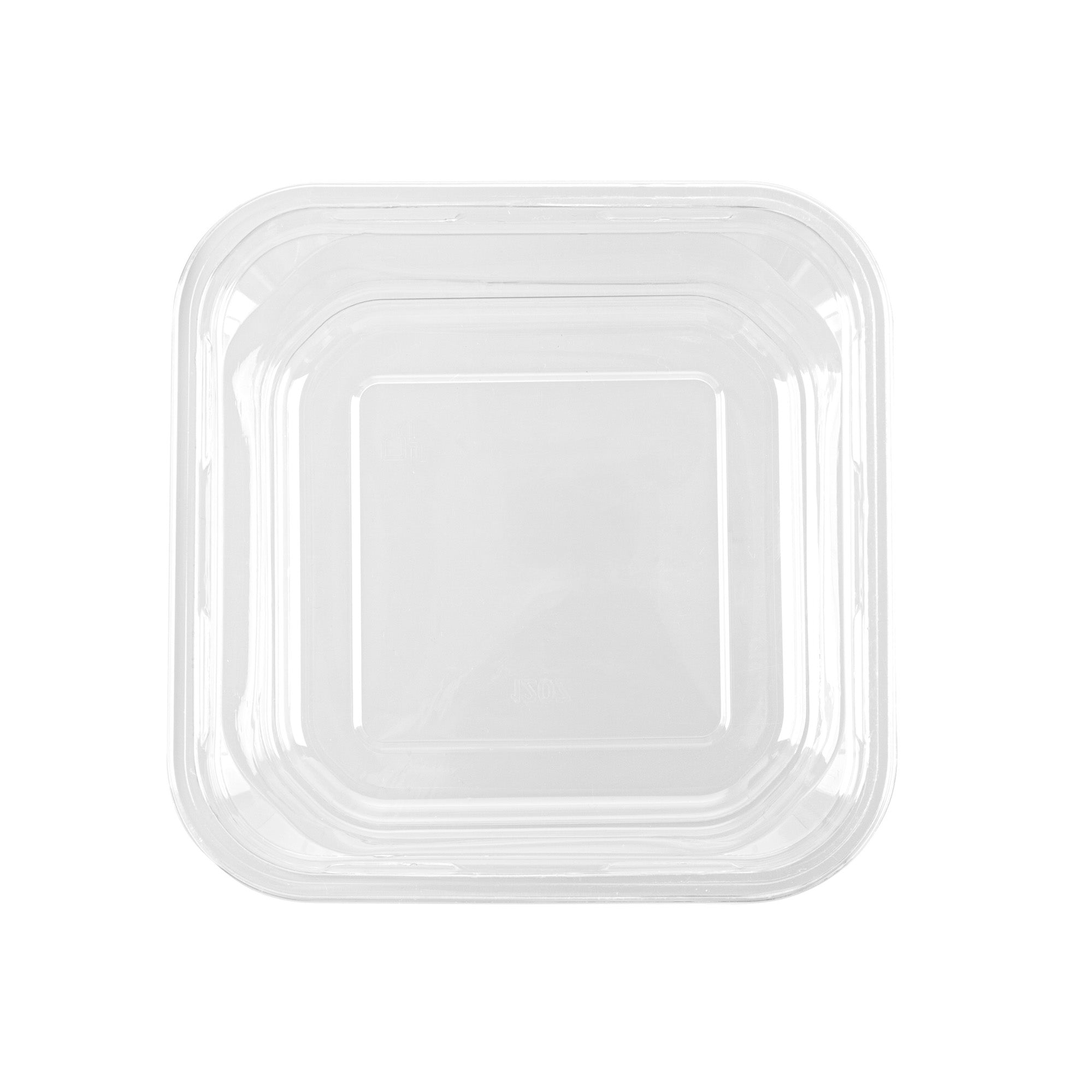 Thermo Tek 12 oz Square Clear Plastic Deli / Snack Container - 4 1/2" x 4 1/2" x 2" - 100 count box