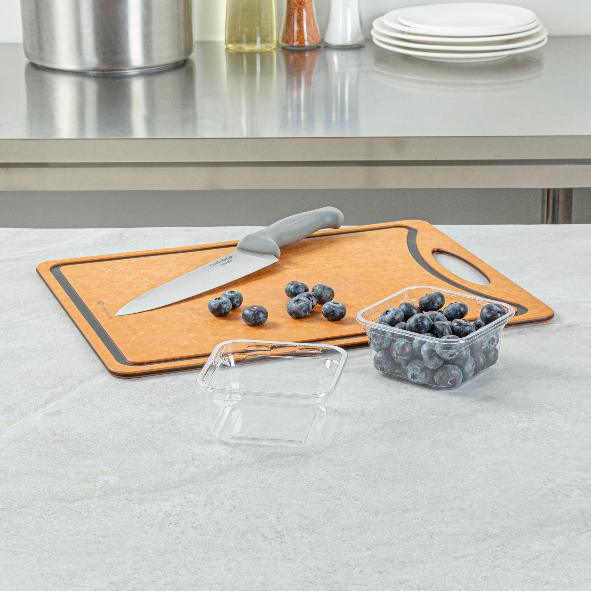 Thermo Tek 12 oz Square Clear Plastic Deli / Snack Container - 4 1/2" x 4 1/2" x 2" - 100 count box