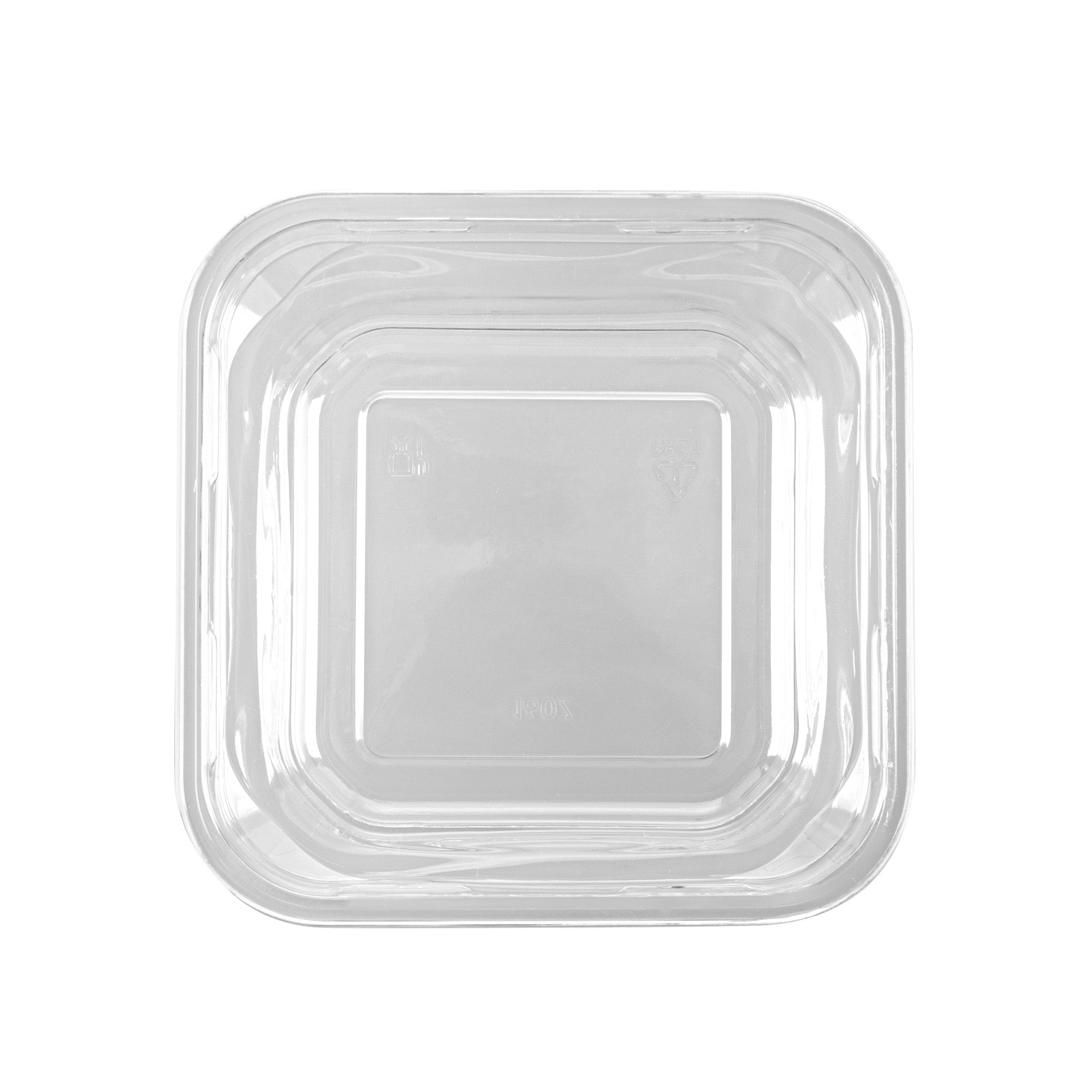 Thermo Tek 16 oz Square Clear Plastic Deli / Snack Container - 4 1/2" x 4 1/2" x 3" - 100 count box