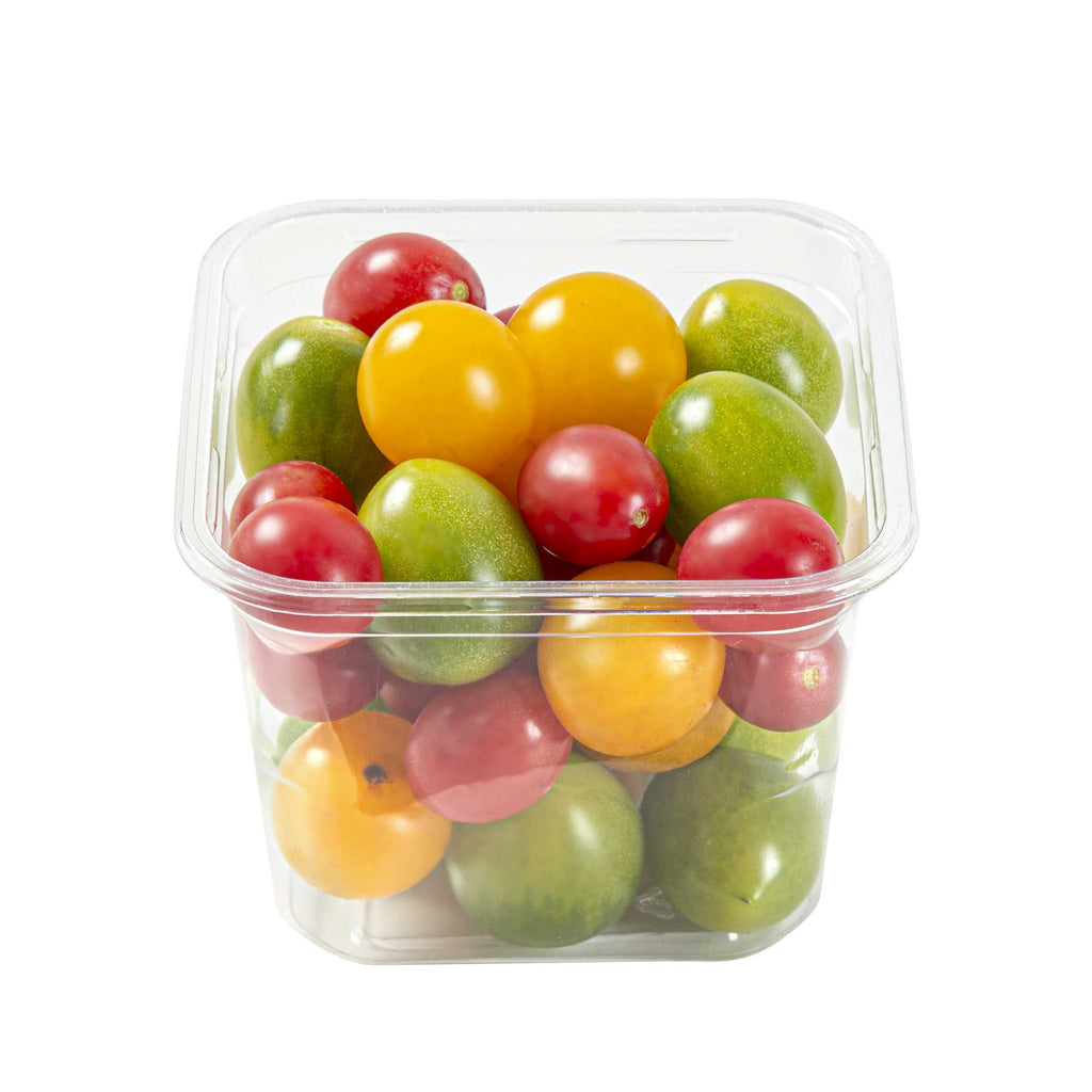 Thermo Tek 20 oz Square Clear Plastic Deli / Snack Container - 4 1/2" x 4 1/2" x 3 1/2" - 50 count box