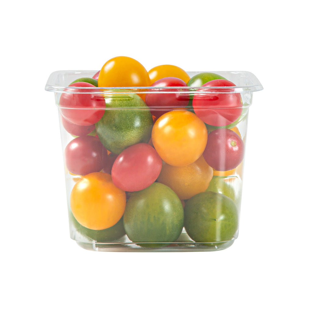 Thermo Tek 20 oz Square Clear Plastic Deli / Snack Container - 4 1/2" x 4 1/2" x 3 1/2" - 100 count box