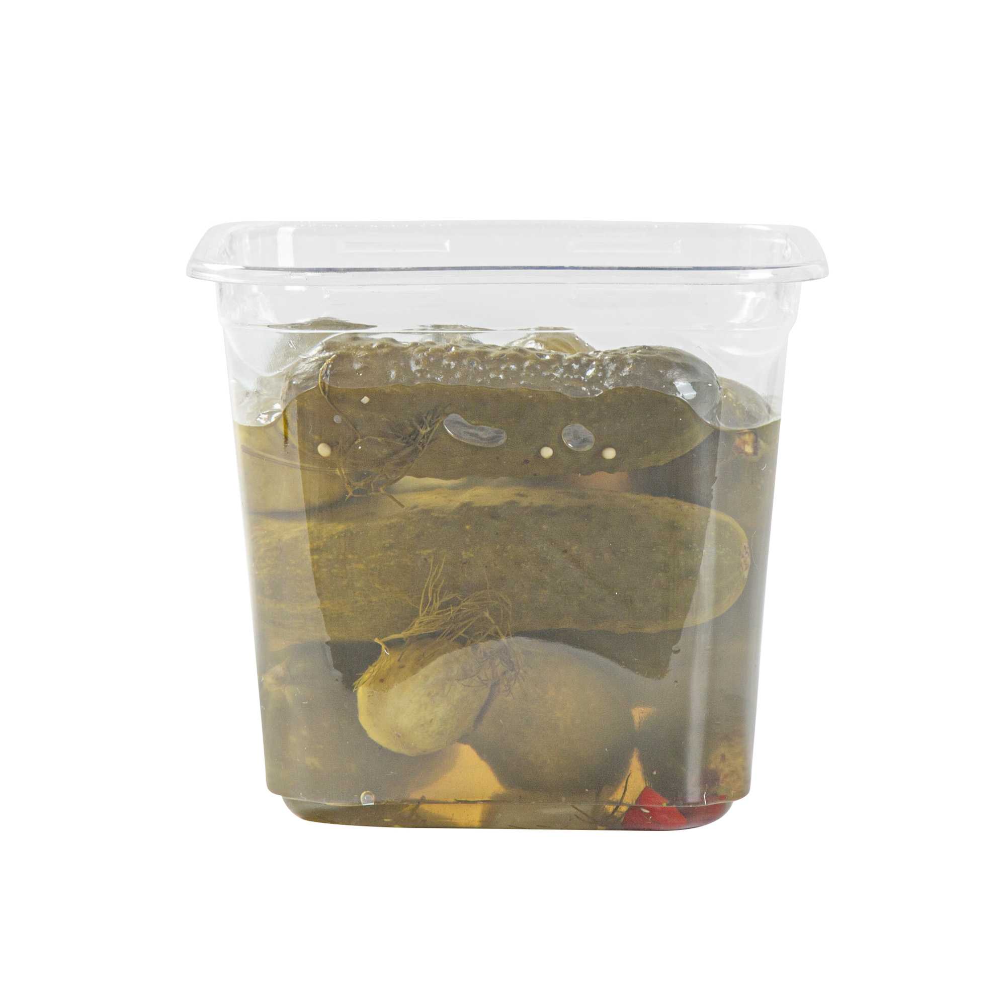 Thermo Tek 24 oz Square Clear Plastic Deli / Snack Container - 4 1/2" x 4 1/2" x 4 1/4" - 50 count box