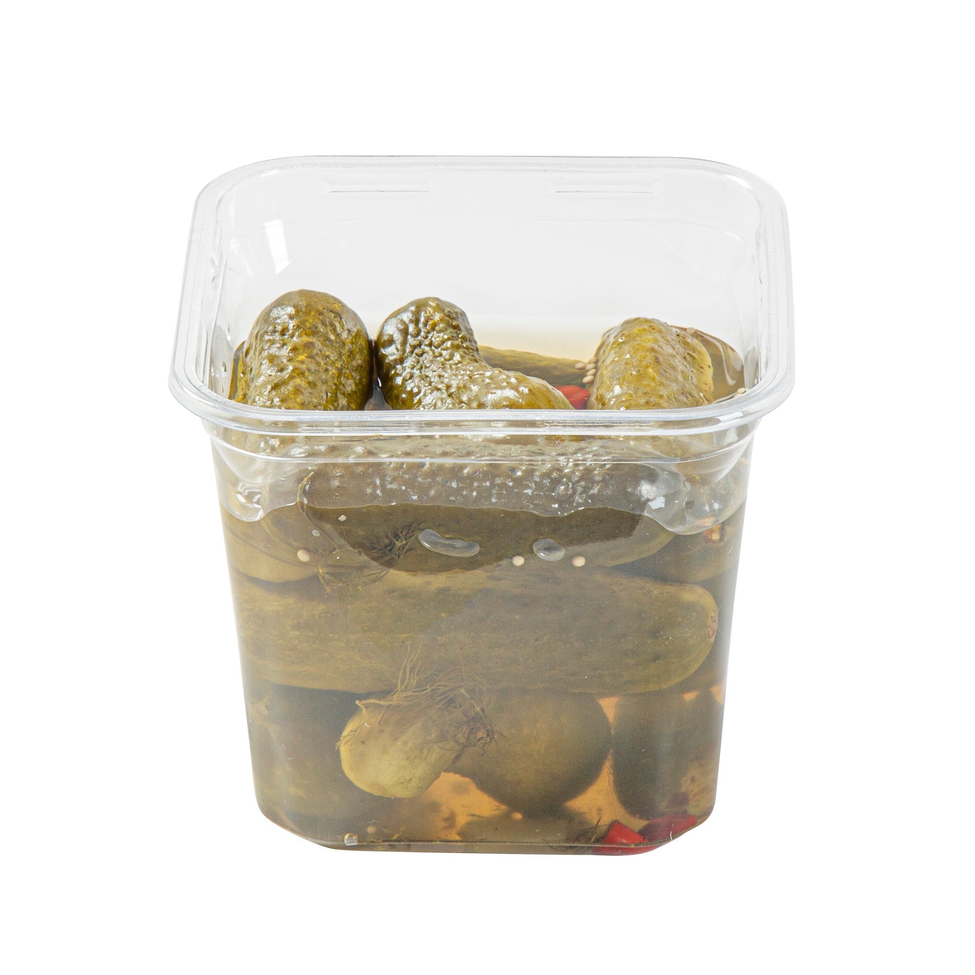 Thermo Tek 24 oz Square Clear Plastic Deli / Snack Container - 4 1/2" x 4 1/2" x 4 1/4" - 100 count box