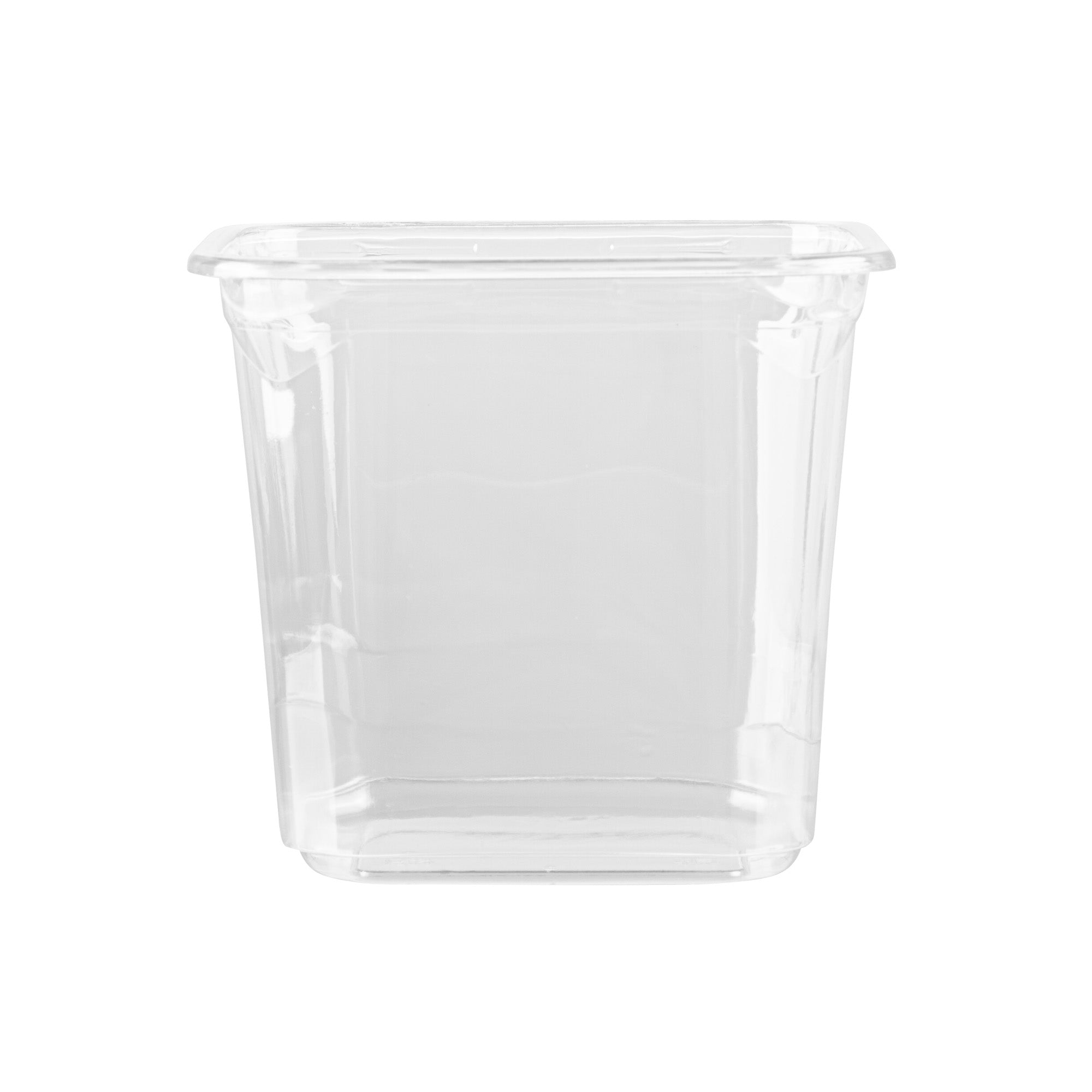 Thermo Tek 24 oz Square Clear Plastic Deli / Snack Container - 4 1/2" x 4 1/2" x 4 1/4" - 100 count box