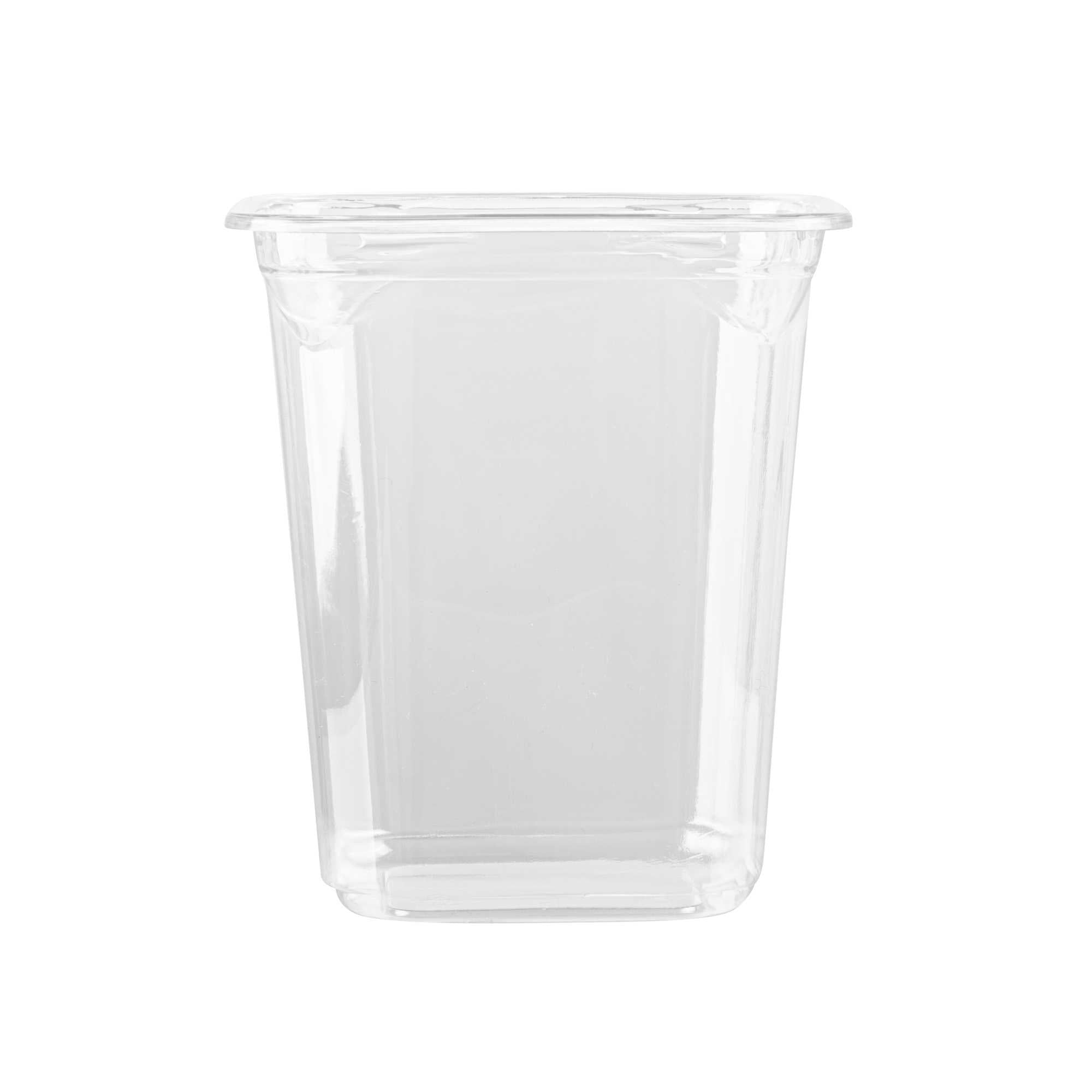 Thermo Tek 32 oz Square Clear Plastic Deli / Snack Container - 4 1/2" x 4 1/2" x 5 1/4" - 50 count box