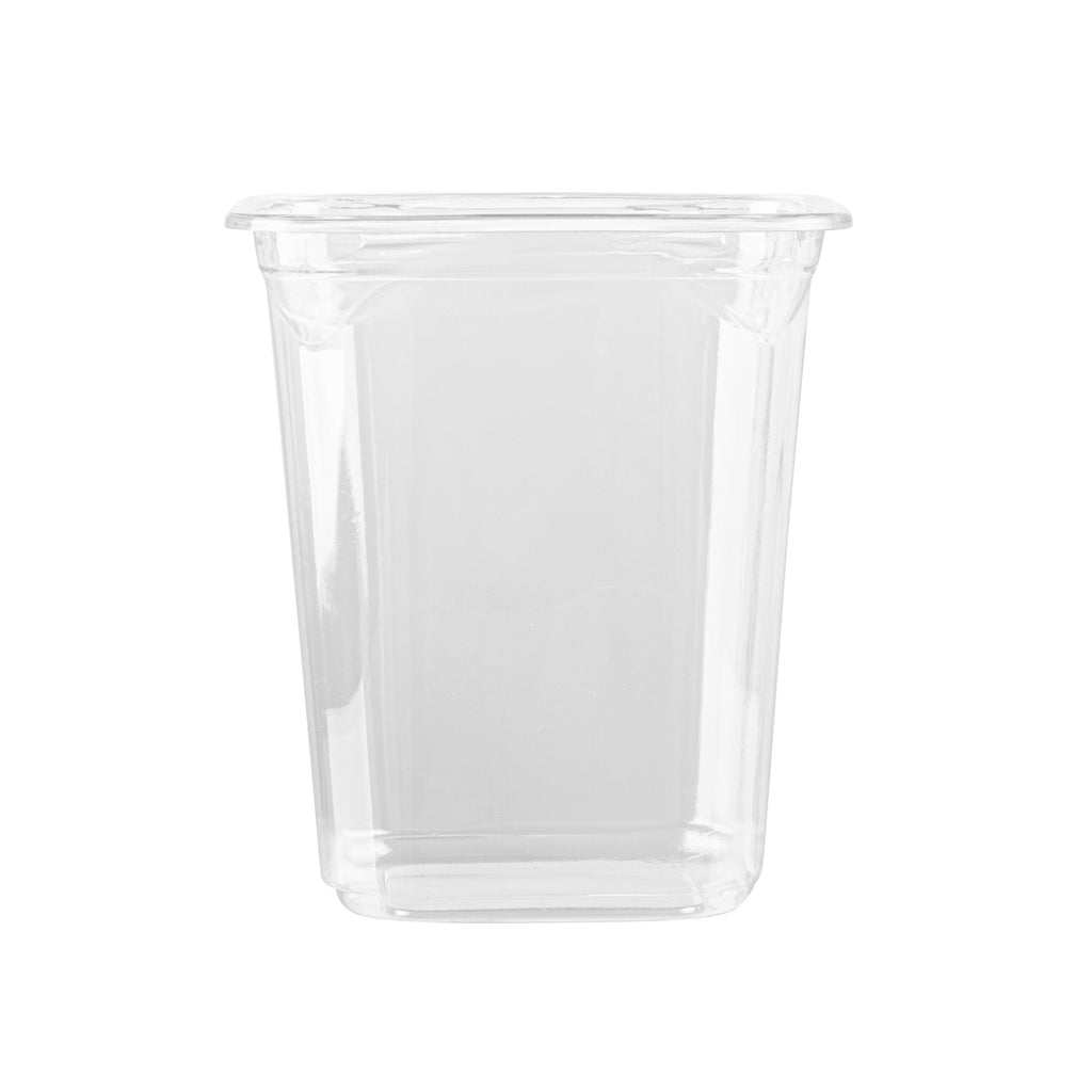 Thermo Tek 32 oz Square Clear Plastic Deli / Snack Container - 4 1/2" x 4 1/2" x 5 1/4" - 100 count box