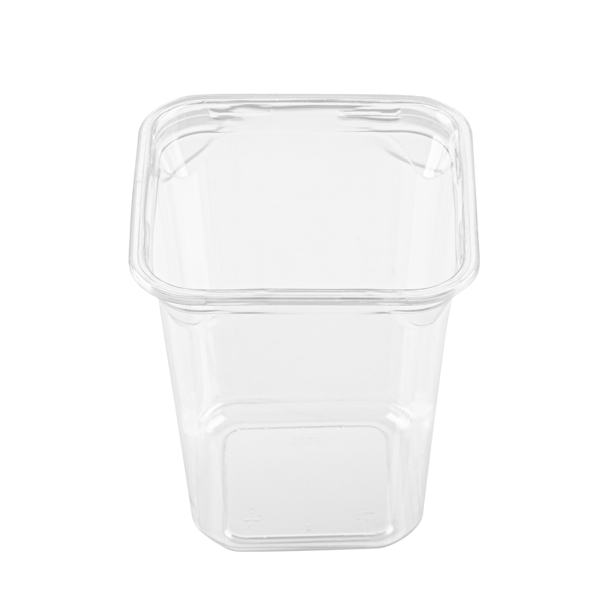 Thermo Tek 32 oz Square Clear Plastic Deli / Snack Container - 4 1/2" x 4 1/2" x 5 1/4" - 100 count box