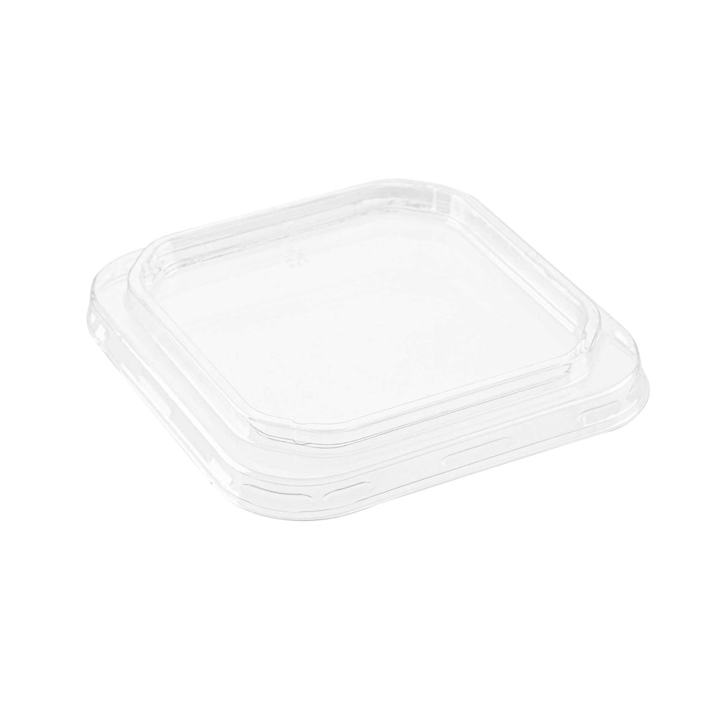 Thermo Tek Square Clear Plastic Lid - Fits 8 - 32 oz Deli / Snack Container - 50 count box