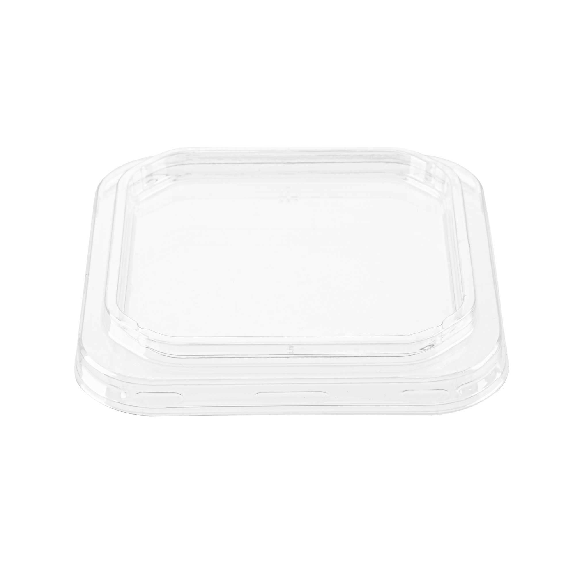 Thermo Tek Square Clear Plastic Lid - Fits 8 - 32 oz Deli / Snack Container - 50 count box