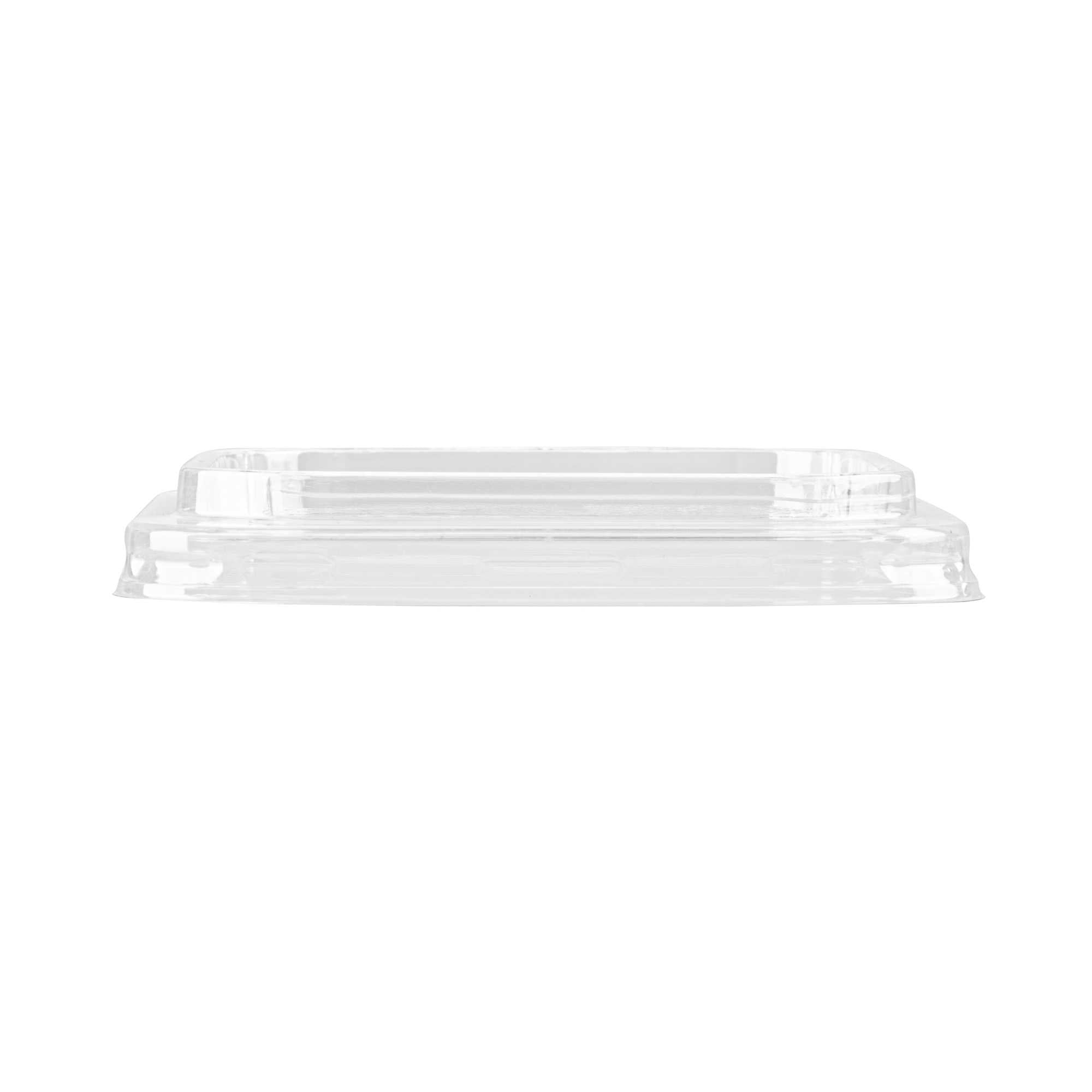 Thermo Tek Square Clear Plastic Lid - Fits 8 - 32 oz Deli / Snack Container - 50 count box
