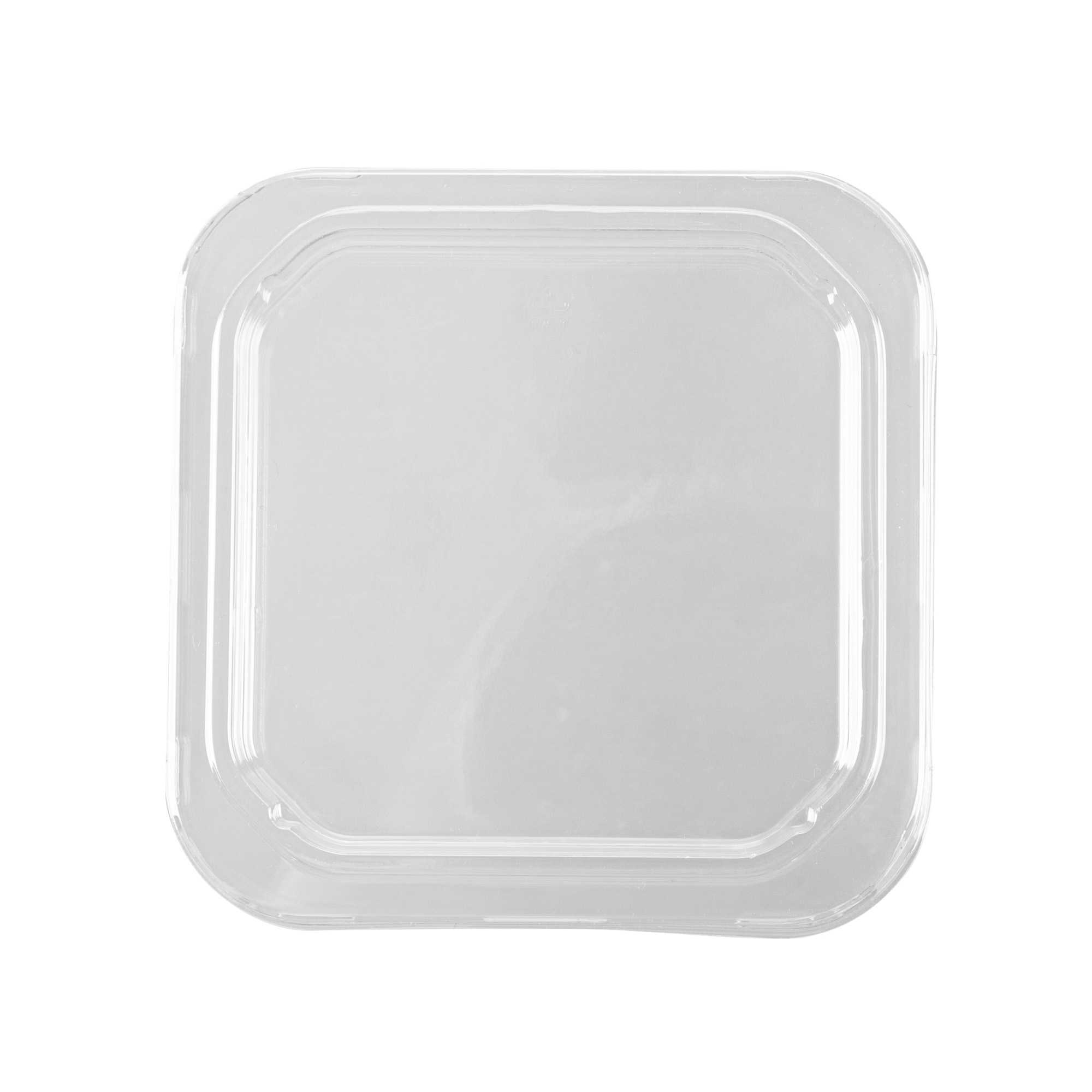 Thermo Tek Square Clear Plastic Lid - Fits 8 - 32 oz Deli / Snack Container - 50 count box