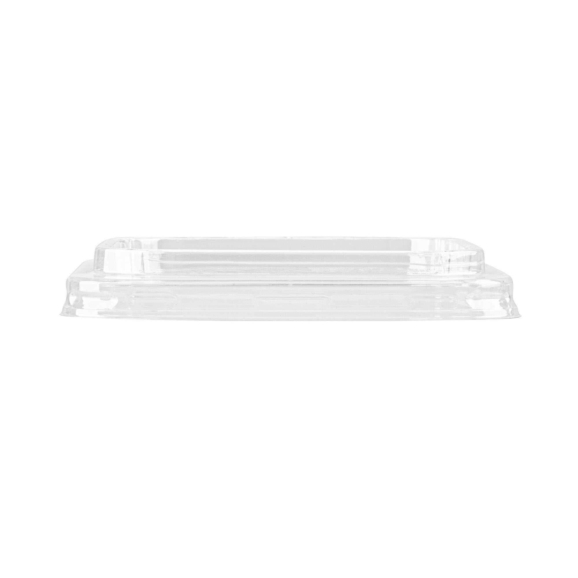 Thermo Tek Square Clear Plastic Lid - Fits 8 - 32 oz Deli / Snack Container - 100 count box