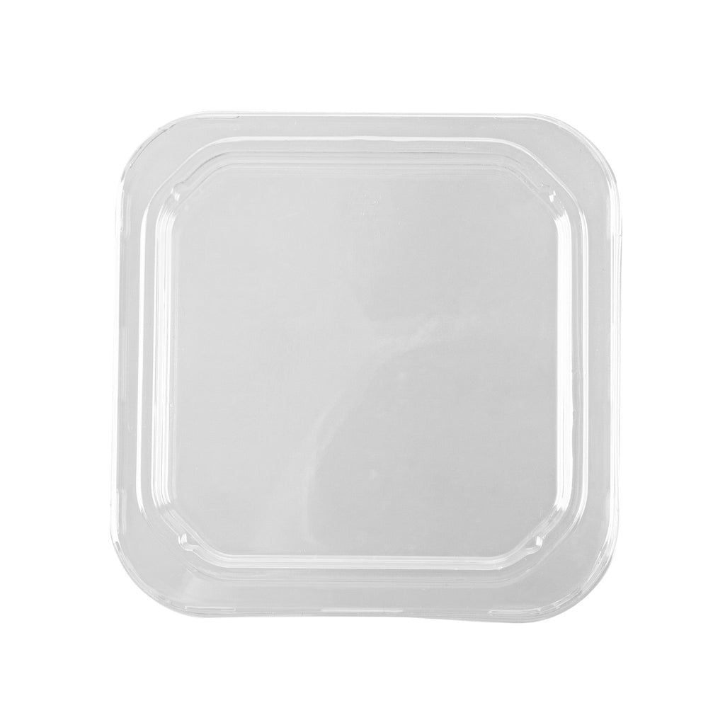 Thermo Tek Square Clear Plastic Lid - Fits 8 - 32 oz Deli / Snack Container - 100 count box