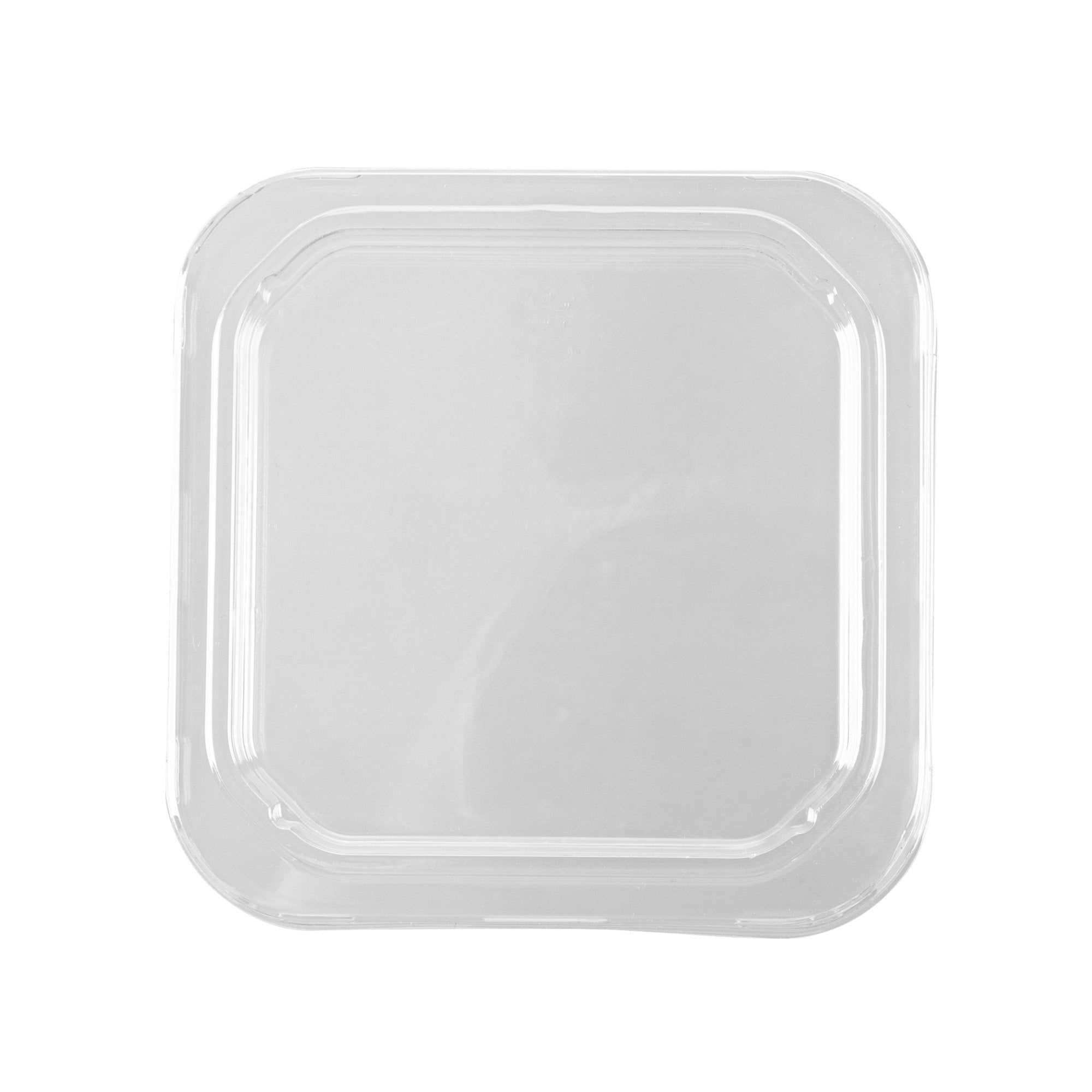 Thermo Tek Square Clear Plastic Lid - Fits 8 - 32 oz Deli / Snack Container - 100 count box
