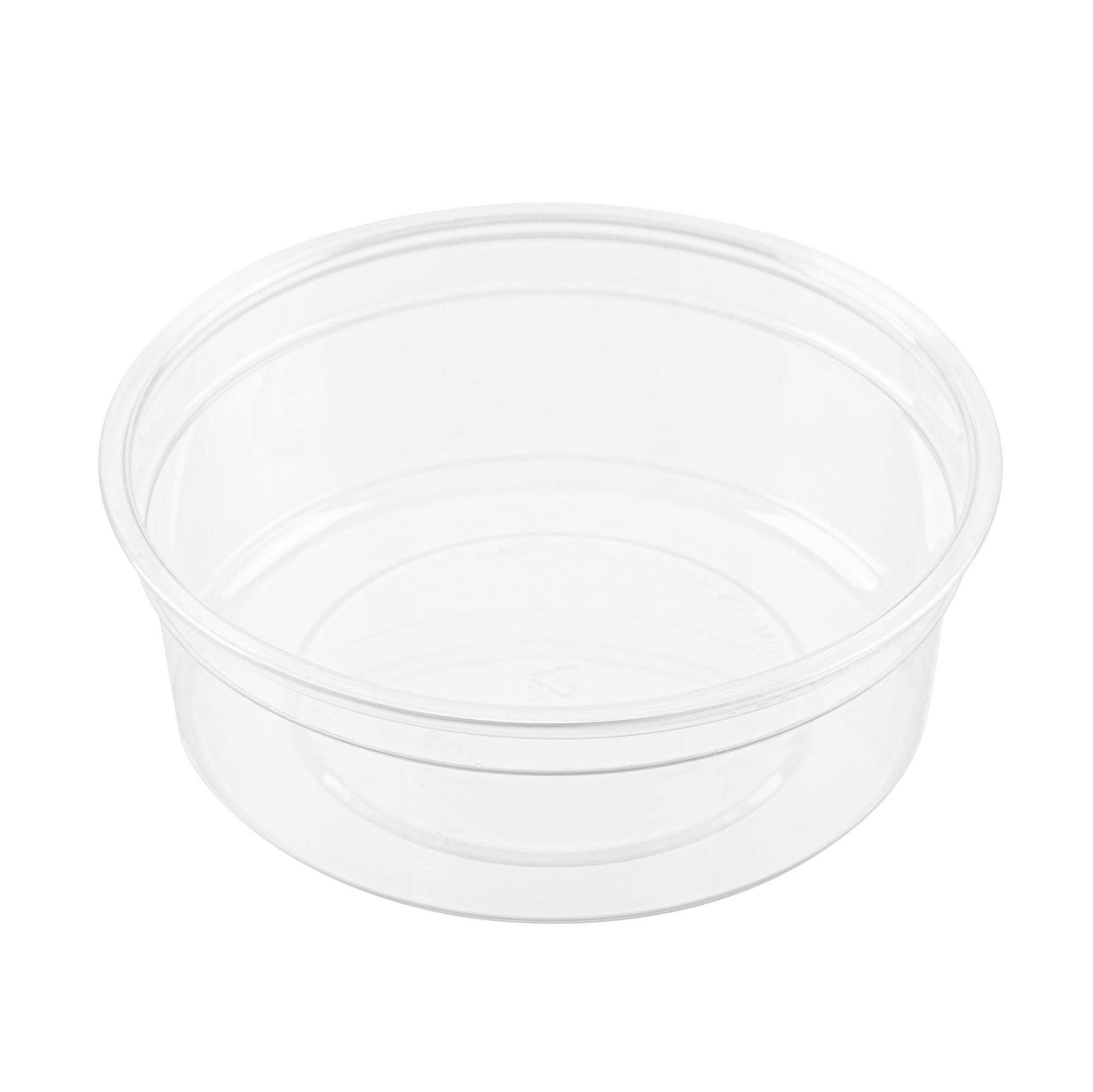 Thermo Tek 8 oz Round Clear Plastic To Go Deli Container - 4 1/2" x 4 1/2" x 1 1/2" - 25 count box