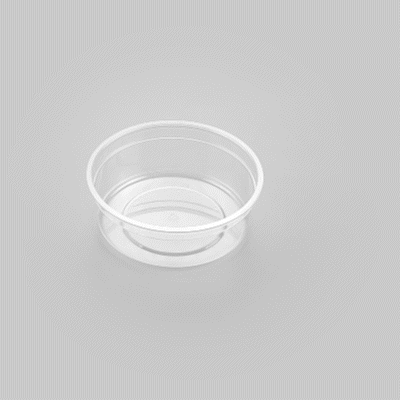 Thermo Tek 8 oz Round Clear Plastic To Go Deli Container - 4 1/2" x 4 1/2" x 1 1/2" - 25 count box