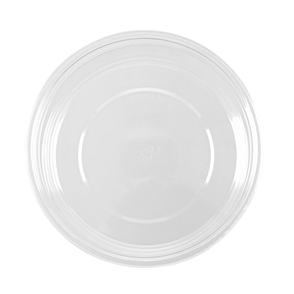 Thermo Tek 8 oz Round Clear Plastic To Go Deli Container - 4 1/2" x 4 1/2" x 1 1/2" - 100 count box