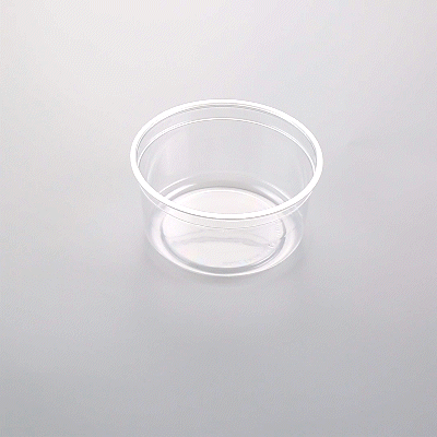 Thermo Tek 12 oz Round Clear Plastic To Go Deli Container - 4 1/2" x 4 1/2" x 2 1/4" - 100 count box