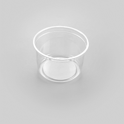 Thermo Tek 16 oz Round Clear Plastic To Go Deli Container - 4 1/2" x 4 1/2" x 3" - 100 count box