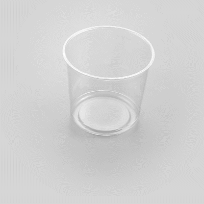 Thermo Tek 24 oz Round Clear Plastic To Go Deli Container - 4 1/2" x 4 1/2" x 4 1/4" - 25 count box