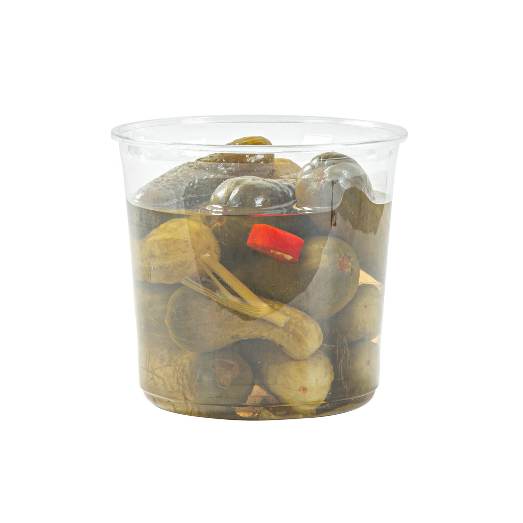 Thermo Tek 24 oz Round Clear Plastic To Go Deli Container - 4 1/2" x 4 1/2" x 4 1/4" - 100 count box