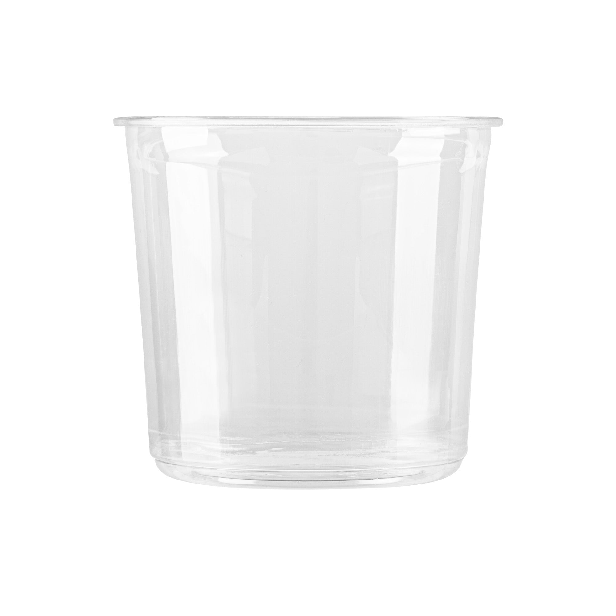 Thermo Tek 24 oz Round Clear Plastic To Go Deli Container - 4 1/2" x 4 1/2" x 4 1/4" - 100 count box