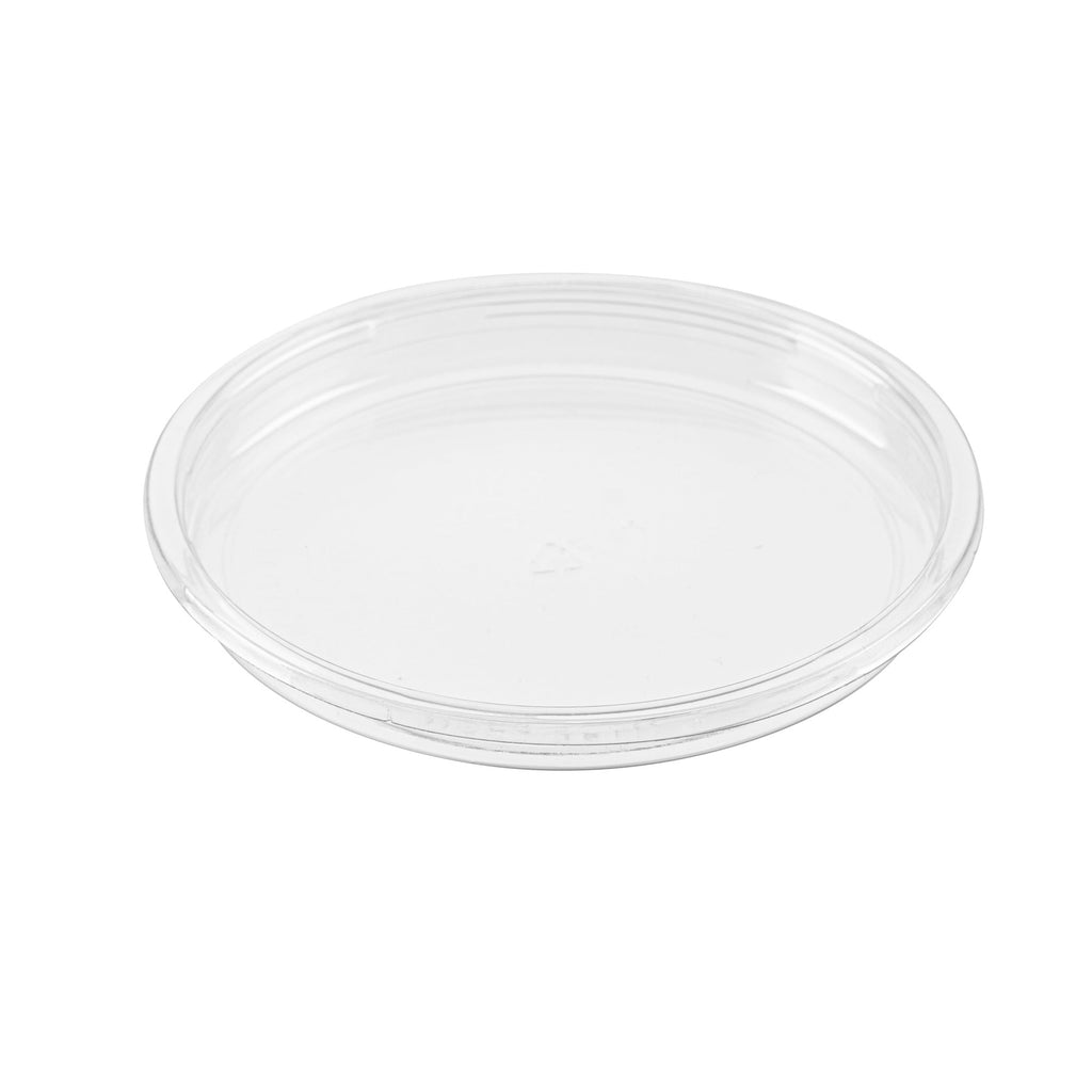 Thermo Tek Round Clear Plastic Lid - Fits 8, 12, 16 and 24 oz Deli Container - 25 count box