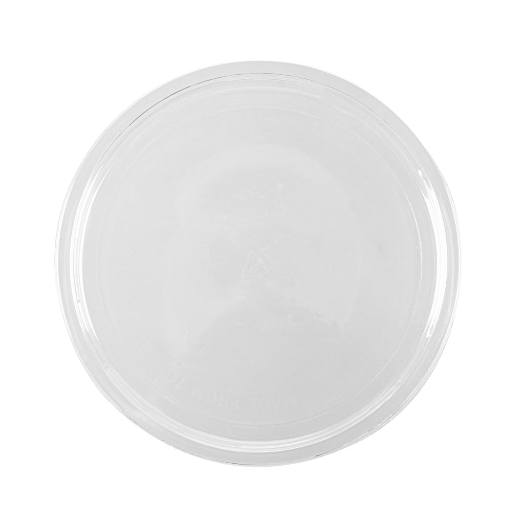 Thermo Tek Round Clear Plastic Lid - Fits 8, 12, 16 and 24 oz Deli Container - 100 count box