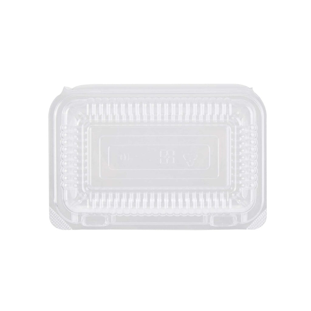 Thermo Tek Rectangle Clear Plastic Clamshell Container - 6" x 4" x 1 1/2" - 100 count box