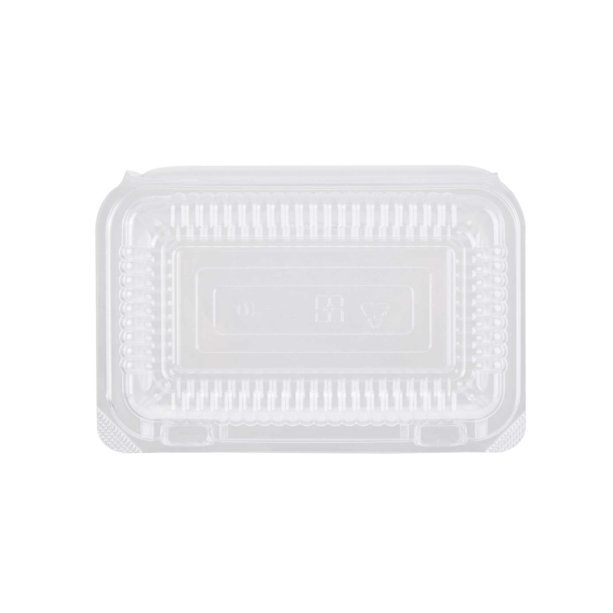 Thermo Tek Rectangle Clear Plastic Clamshell Container - 6" x 4" x 1 1/2" - 100 count box