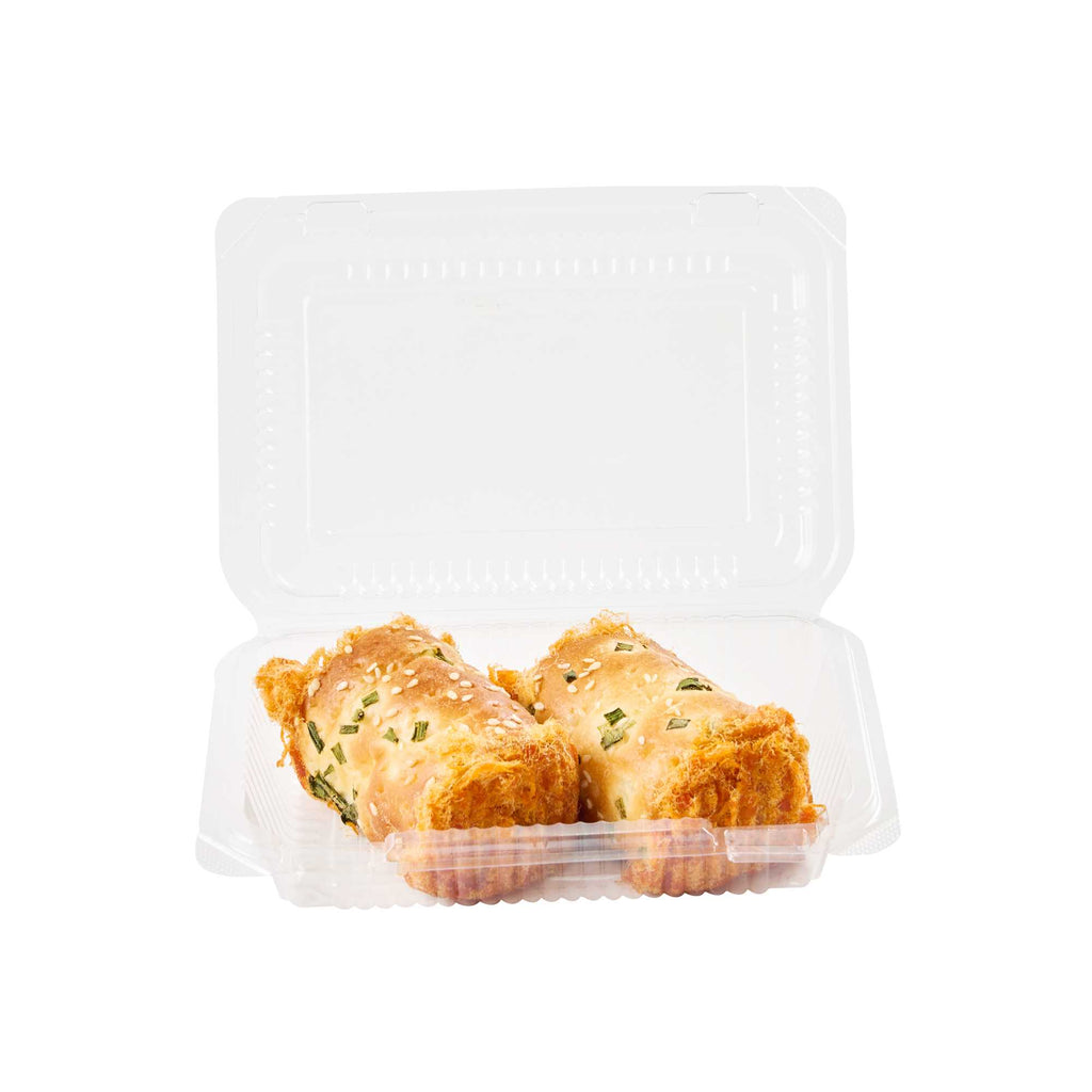 Thermo Tek Rectangle Clear Plastic Clamshell Container - 6 1/4" x 4 1/4" x 1 1/2" - 100 count box