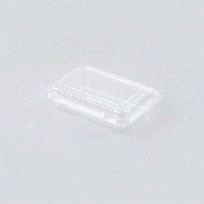 Thermo Tek Rectangle Clear Plastic Clamshell Container - 6 1/4" x 4 1/4" x 1 1/2" - 100 count box