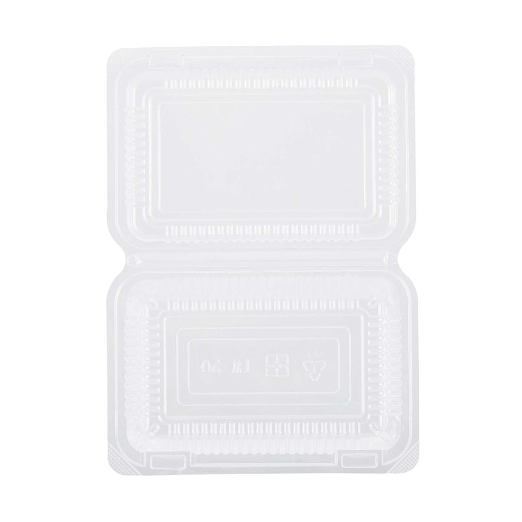 Thermo Tek Rectangle Clear Plastic Clamshell Container - 6 1/4" x 4 1/4" x 1 1/2" - 100 count box