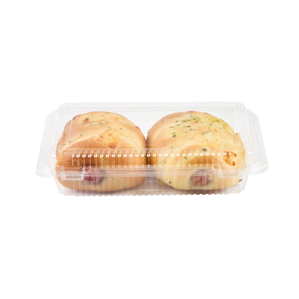 Thermo Tek Rectangle Clear Plastic Clamshell Container - 7 1/2" x 5 1/4" x 1 3/4" - 100 count box