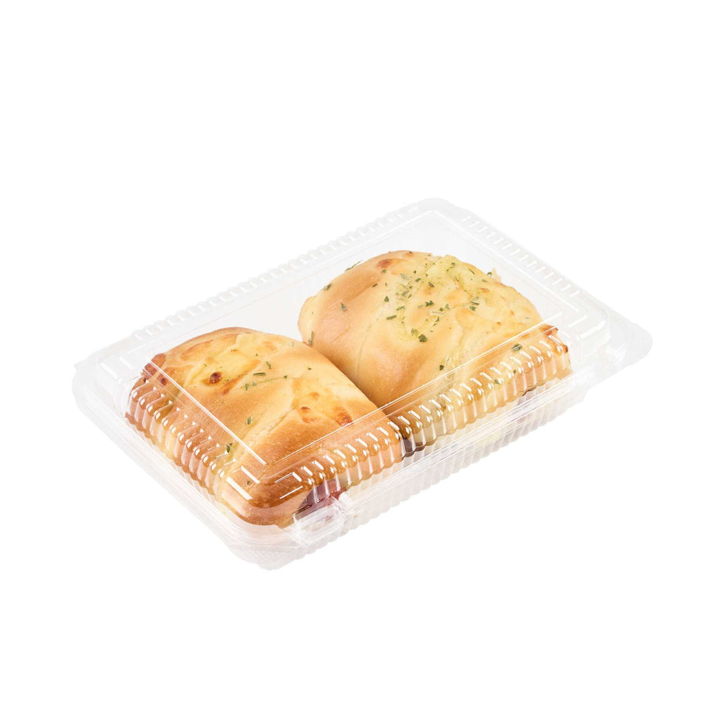 Thermo Tek Rectangle Clear Plastic Clamshell Container - 7 1/2" x 5 1/4" x 1 3/4" - 100 count box
