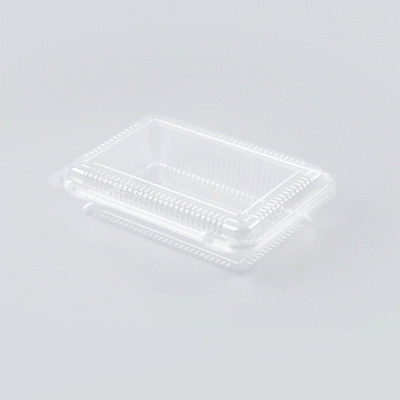 Thermo Tek Rectangle Clear Plastic Clamshell Container - 7 1/2" x 5 1/4" x 1 3/4" - 100 count box
