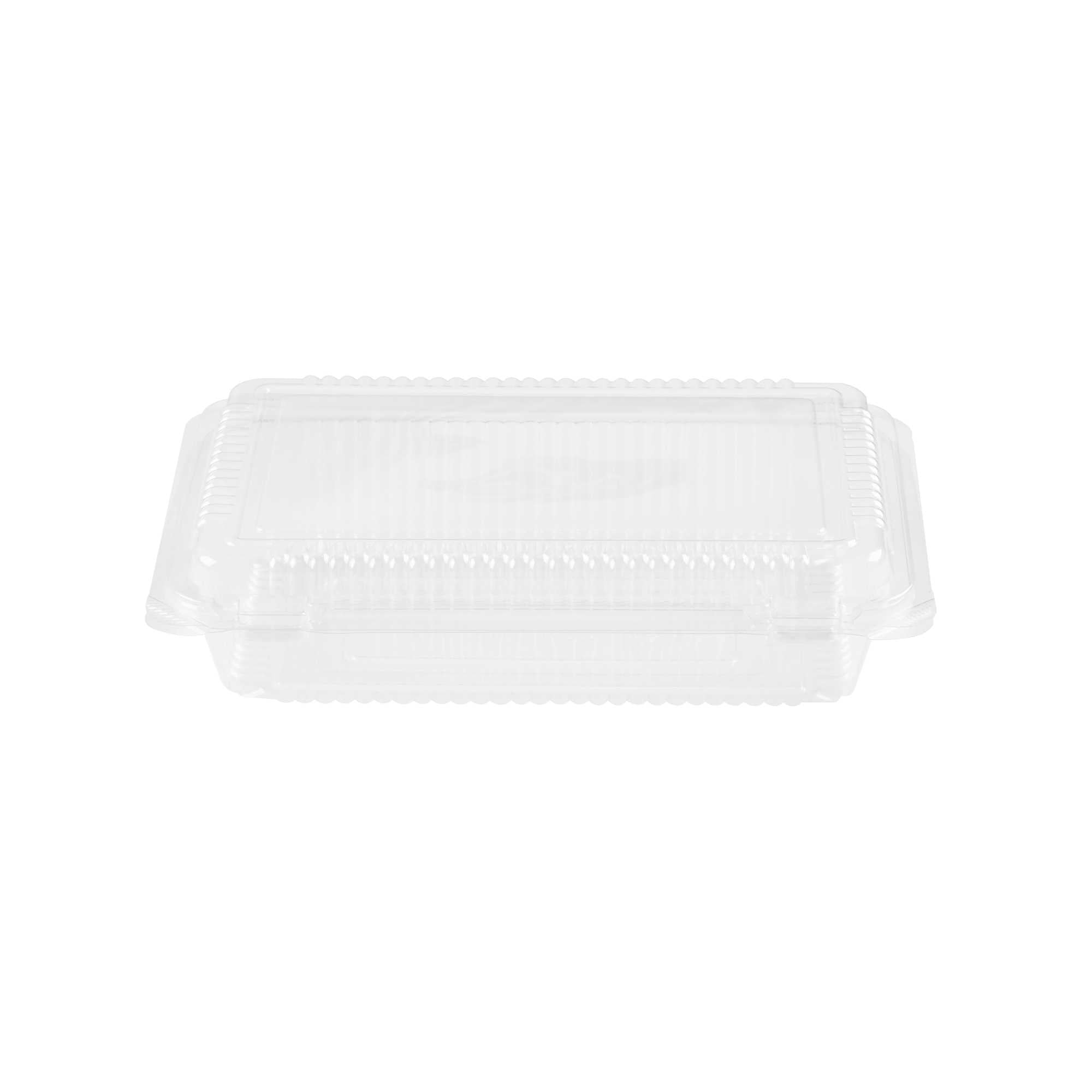Thermo Tek Rectangle Clear Plastic Clamshell Container - 7 1/2" x 5 1/4" x 1 3/4" - 100 count box