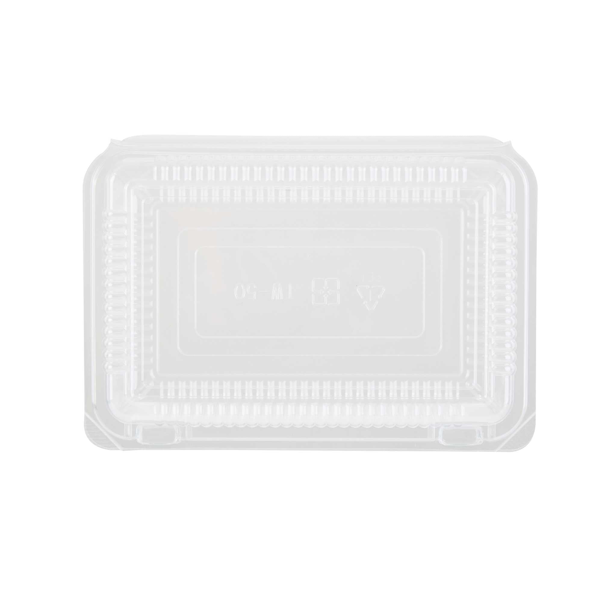 Thermo Tek Rectangle Clear Plastic Clamshell Container - 7 1/2" x 5 1/4" x 1 3/4" - 100 count box