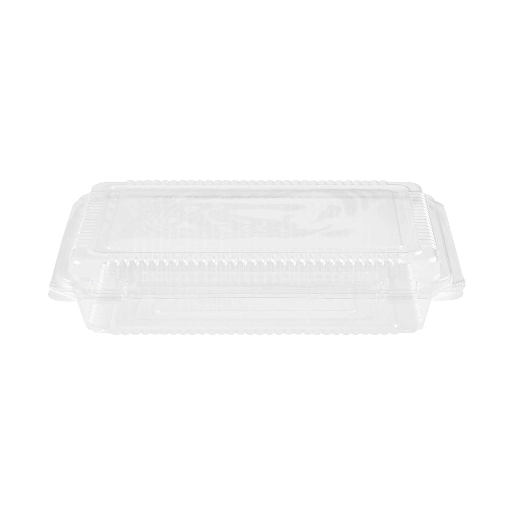 Thermo Tek Rectangle Clear Plastic Clamshell Container - 8 1/4" x 5 3/4" x 1 3/4" - 100 count box