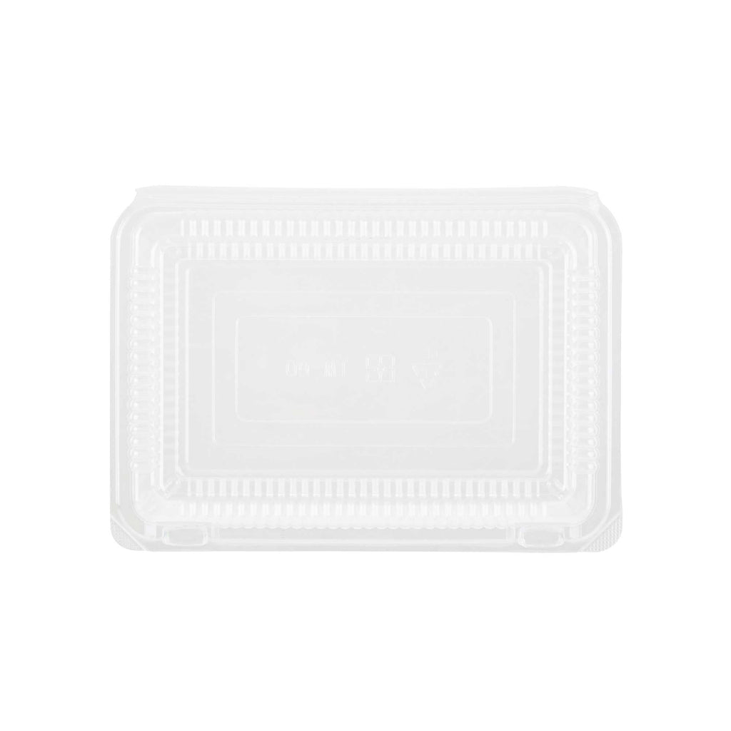 Thermo Tek Rectangle Clear Plastic Clamshell Container - 8 1/4" x 5 3/4" x 1 3/4" - 100 count box