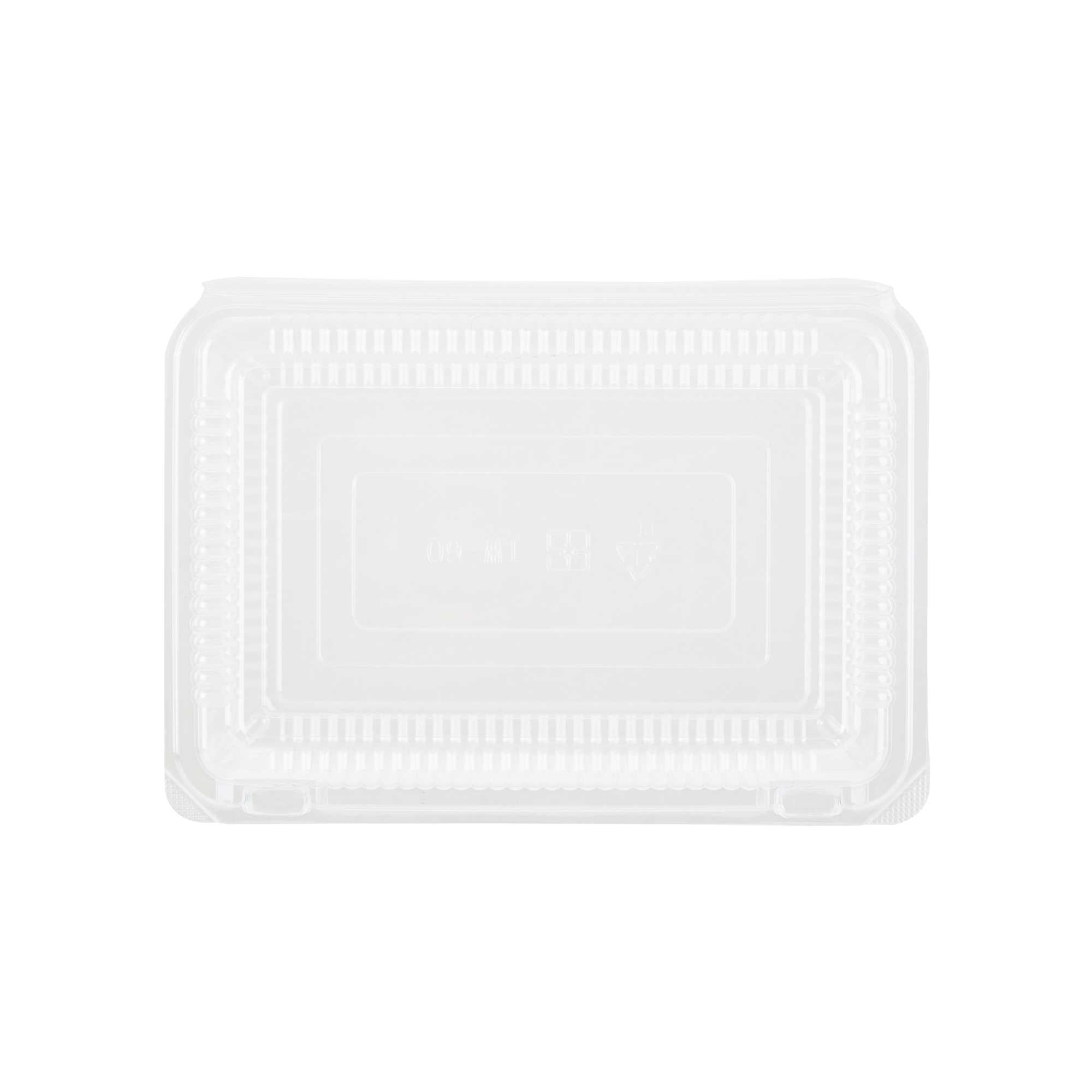 Thermo Tek Rectangle Clear Plastic Clamshell Container - 8 1/4" x 5 3/4" x 1 3/4" - 100 count box