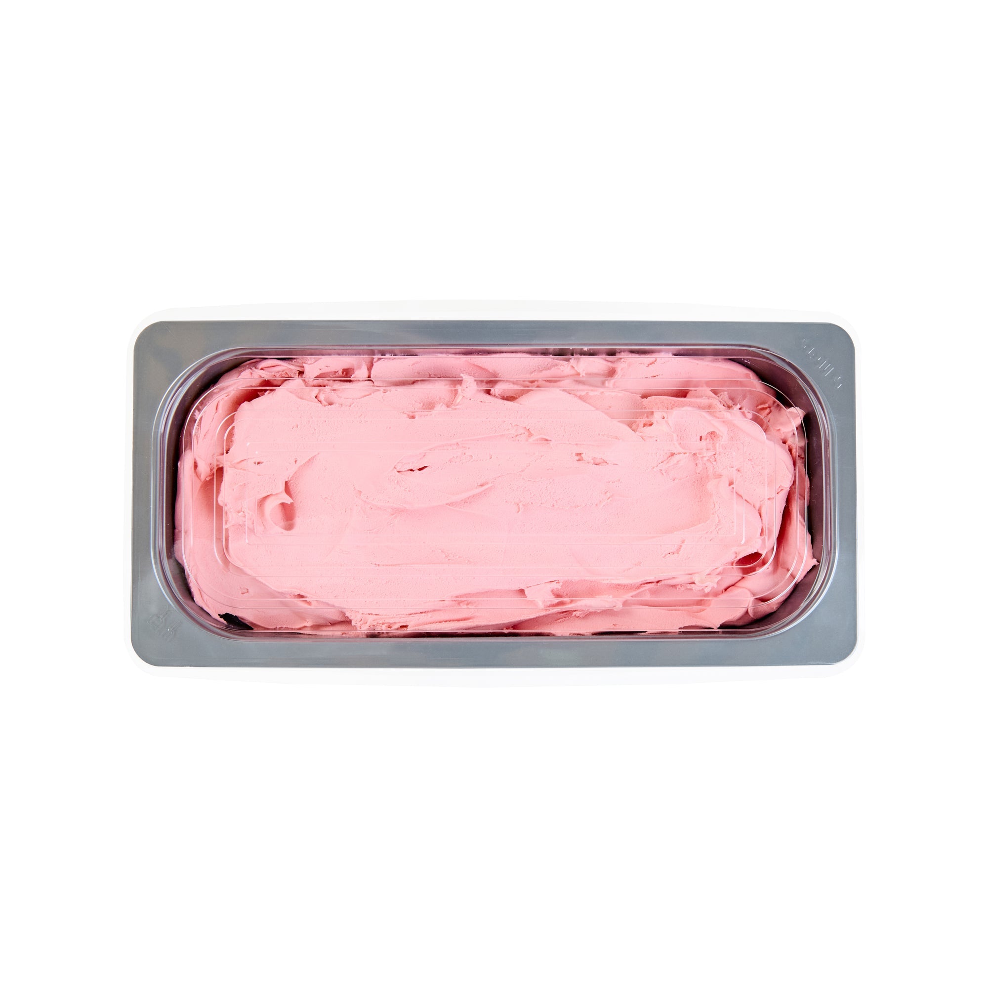 Chef 101 5 Qt Rectangle Gray Plastic Ice Cream Container - with Clear Lid - 13 1/2" x 6 1/2" x 4 3/4" - 100 count box
