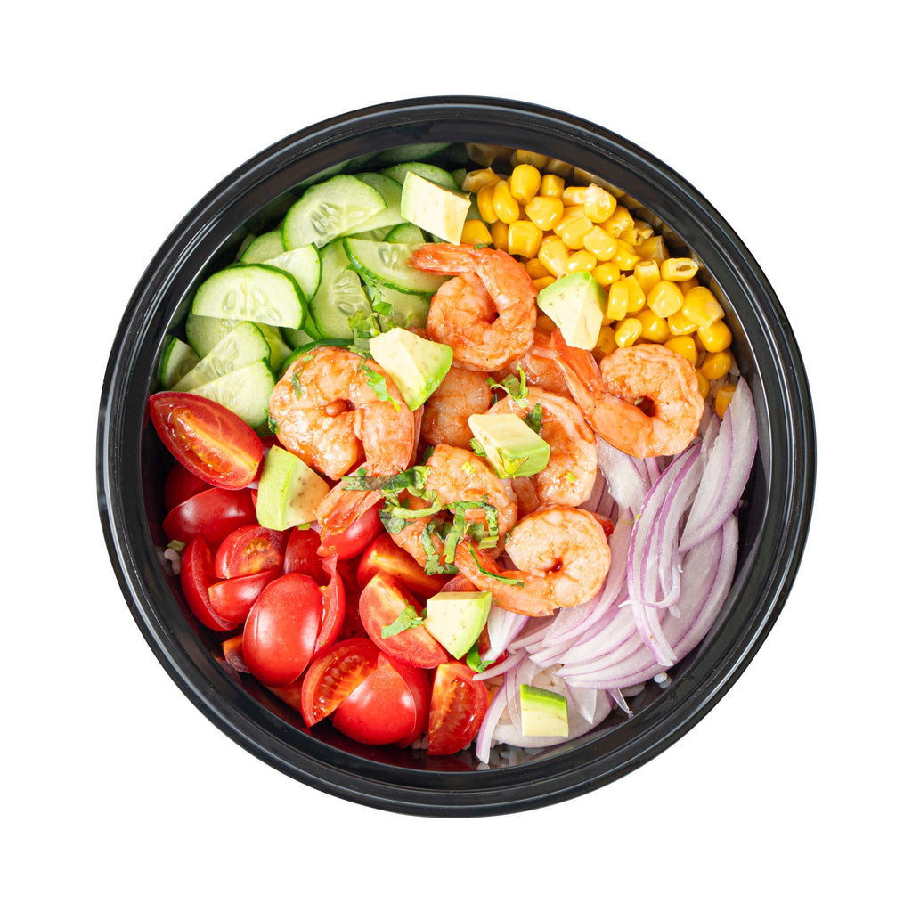 Cater Tek 59 oz Round Black Plastic Catering / Serving Bowl - with Clear Lid, Microwavable - 8" x 8" x 3 3/4" - 100 count box