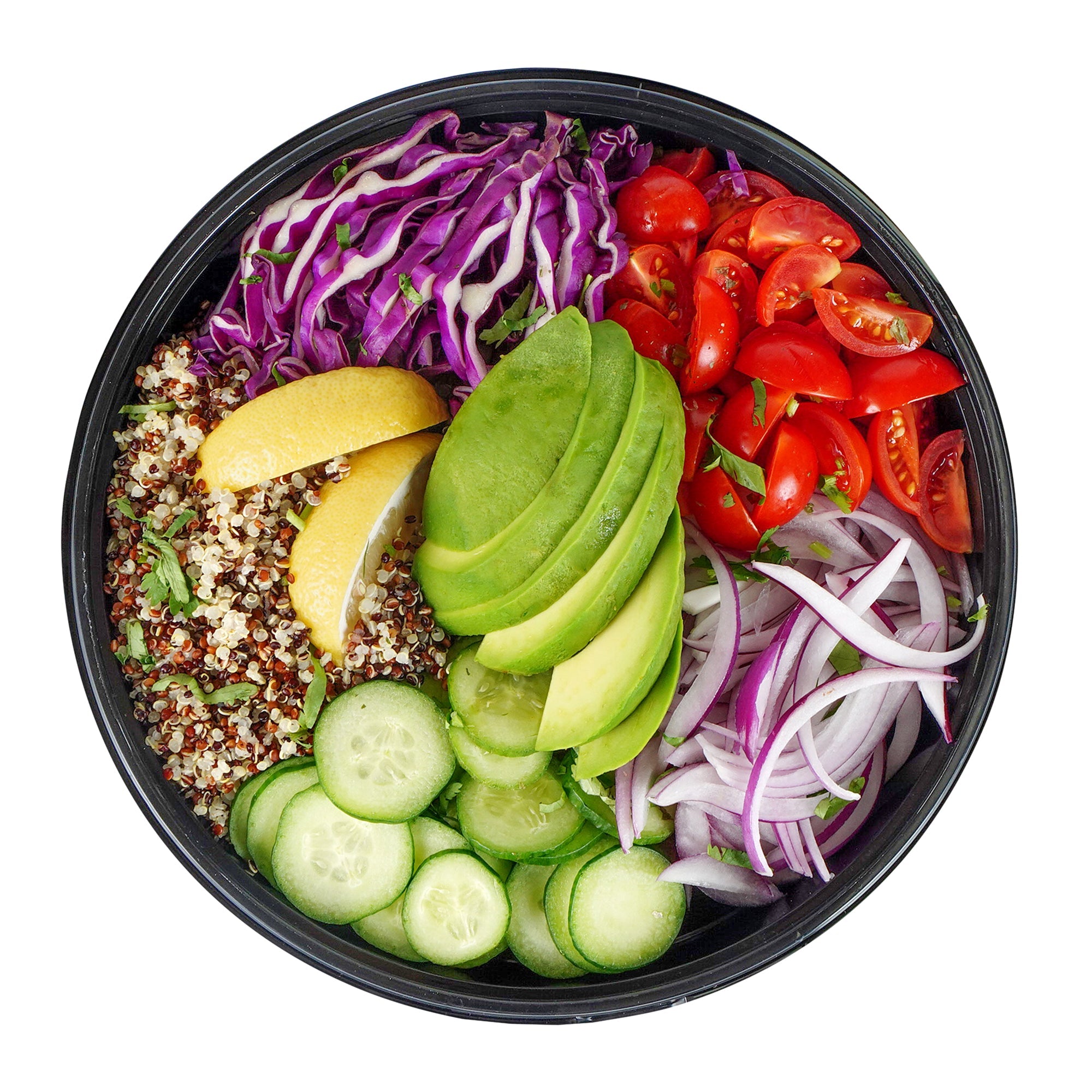 Cater Tek 51 oz Round Black Plastic Catering / Serving Bowl - with Clear Lid, Microwavable - 9 1/4" x 9 1/4" x 3" - 25 count box