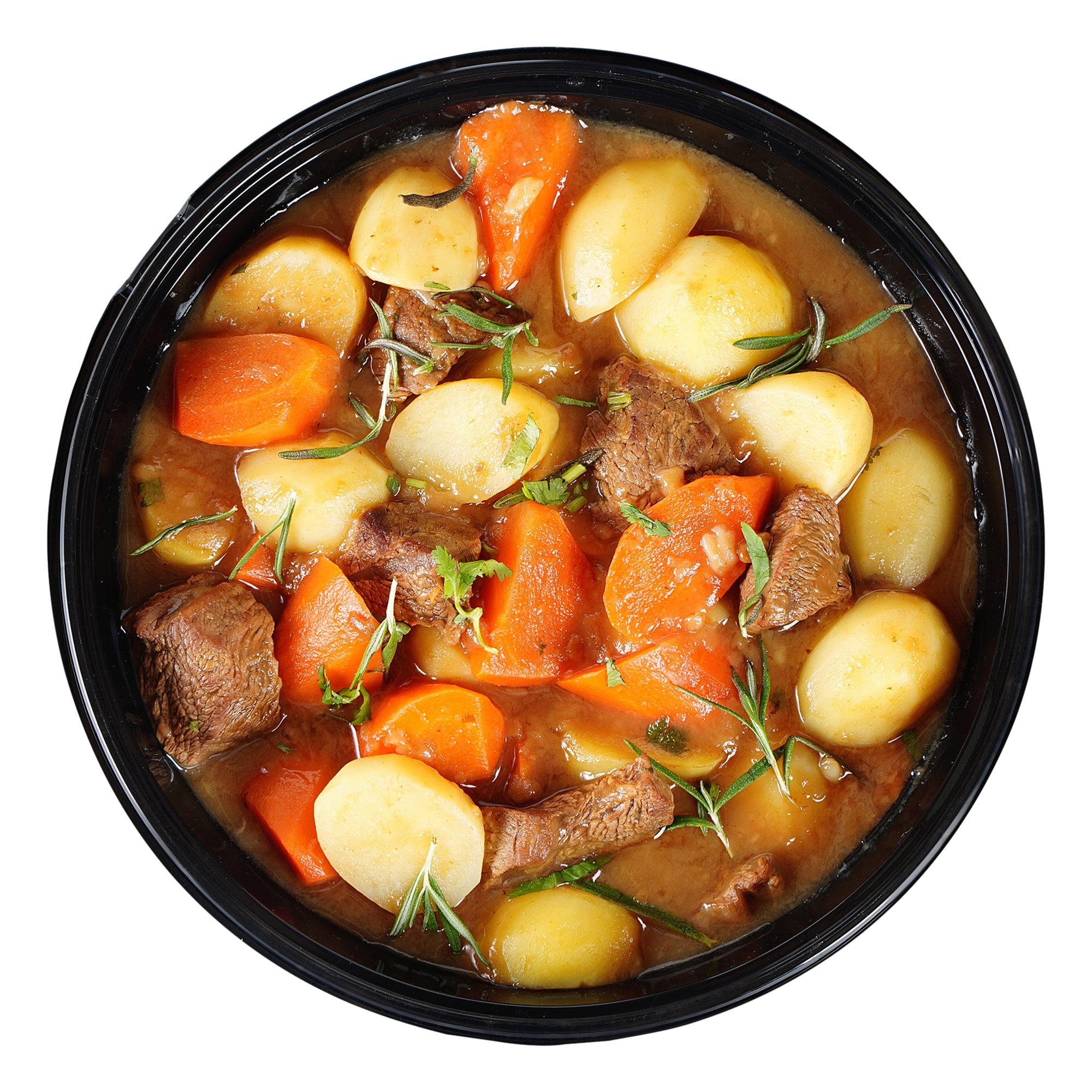 Cater Tek 58 oz Round Black Plastic Catering / Serving Bowl - with Clear Lid, Microwavable - 8" x 8" x 3 3/4" - 25 count box