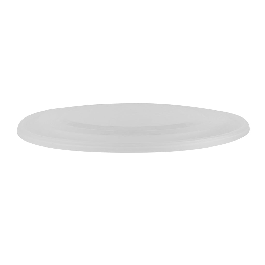 Cater Tek 58 oz Round Black Plastic Catering / Serving Bowl - with Clear Lid, Microwavable - 8" x 8" x 3 3/4" - 25 count box