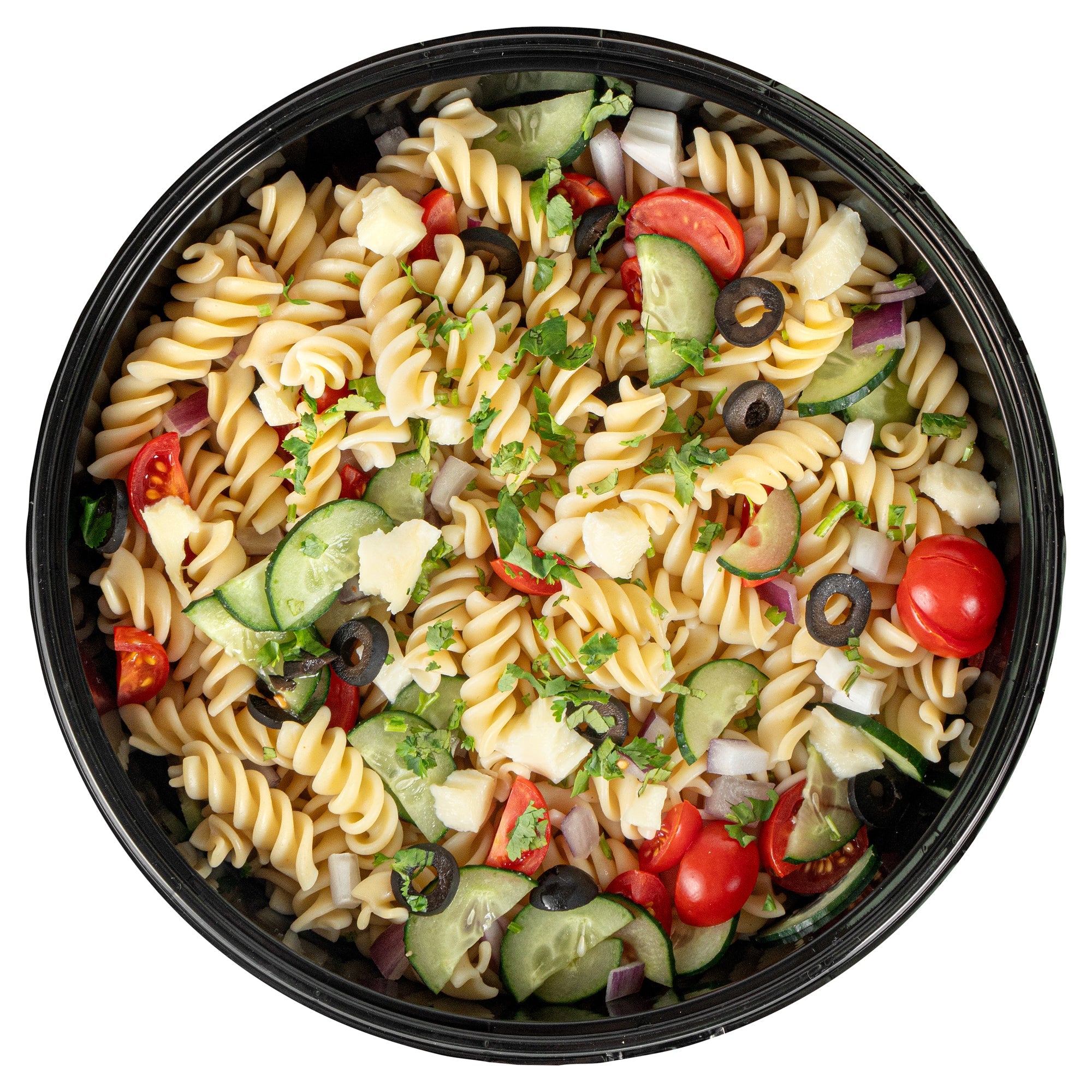 Cater Tek 101 oz Round Black Plastic Catering / Serving Bowl - with Clear Lid, Microwavable - 9 3/4" x 9 3/4" x 4" - 25 count box