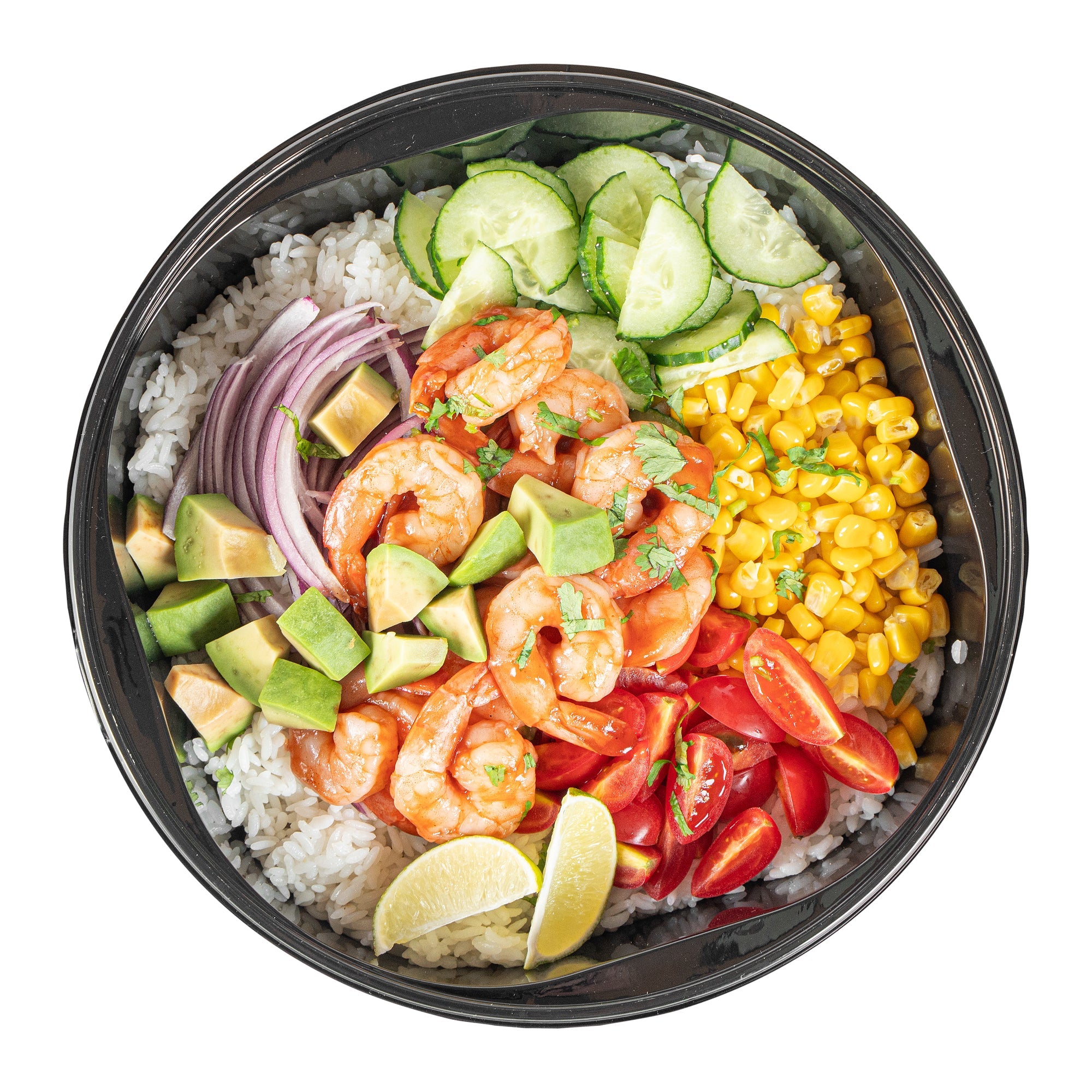 Cater Tek 118 oz Round Black Plastic Catering / Serving Bowl - with Clear Lid, Microwavable - 9 3/4" x 9 3/4" x 4 3/4" - 25 count box