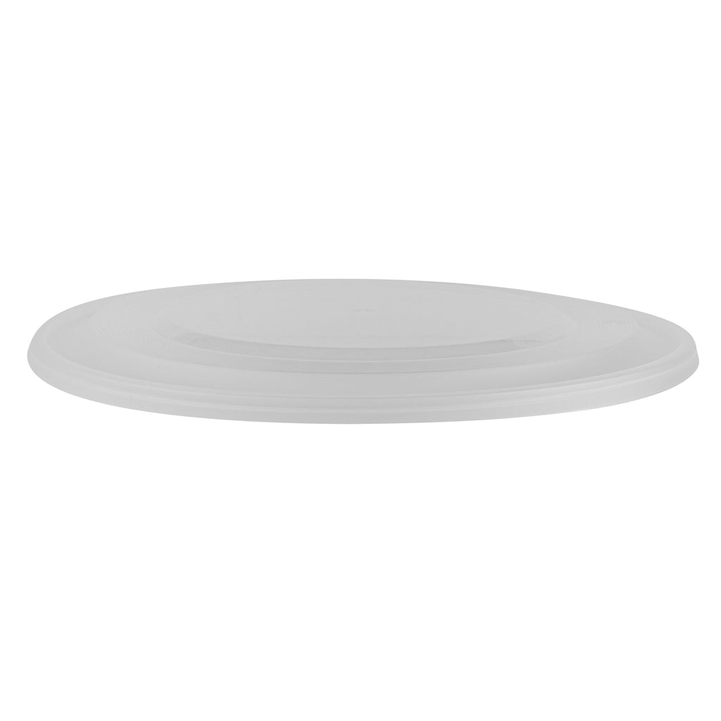Cater Tek 118 oz Round Black Plastic Catering / Serving Bowl - with Clear Lid, Microwavable - 9 3/4" x 9 3/4" x 4 3/4" - 100 count box